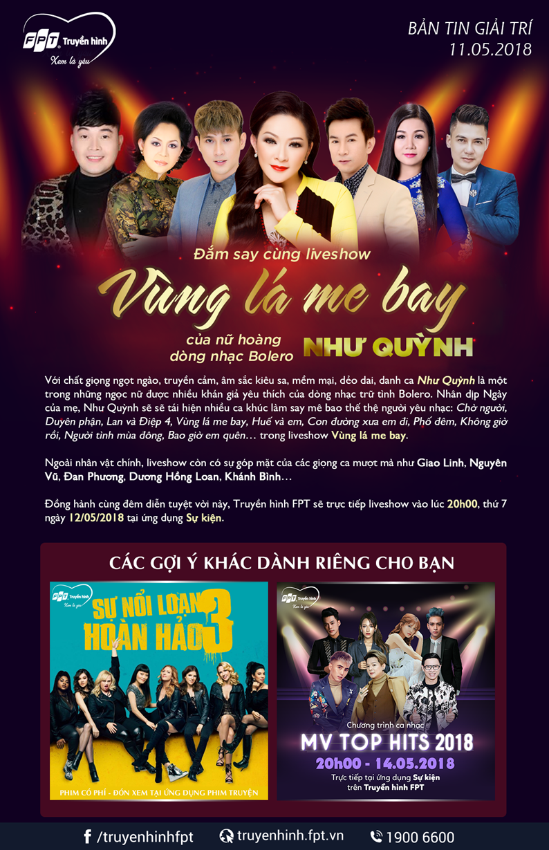 Live show “Vùng Lá Me Bay” Như Quỳnh 11/5