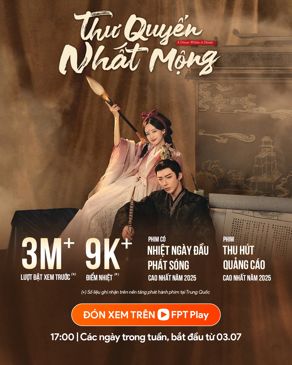 Đăng ký ngay Internet FPT và FPT Play để xem phim cổ trang Thư Quyển Nhất Mộng
