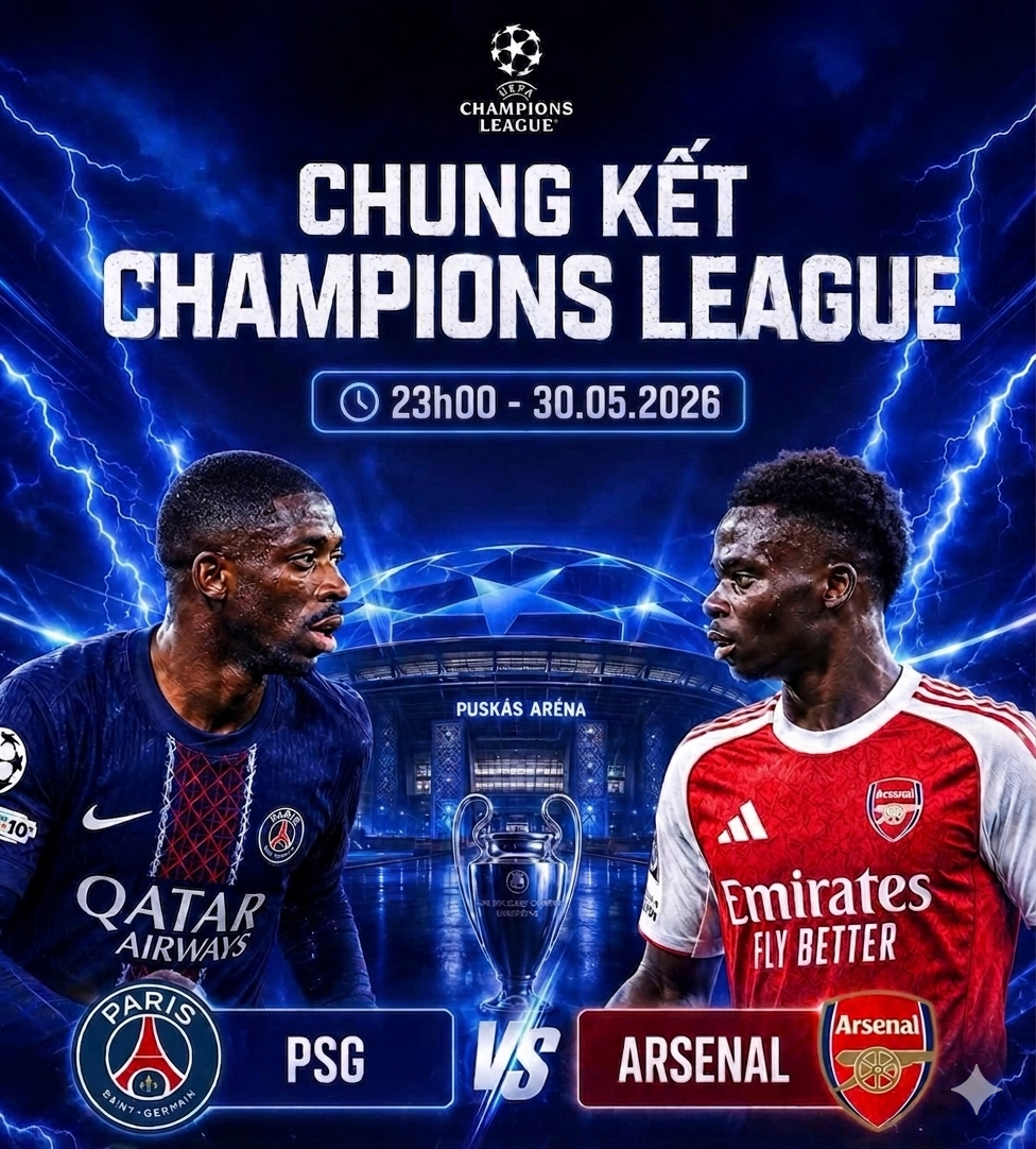Trực Tiếp Chung Kết Champions League 2026: PSG vs Arsenal – Đại Chiến Đỉnh Cao Châu Âu